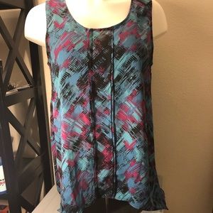 Multi color sheer tank